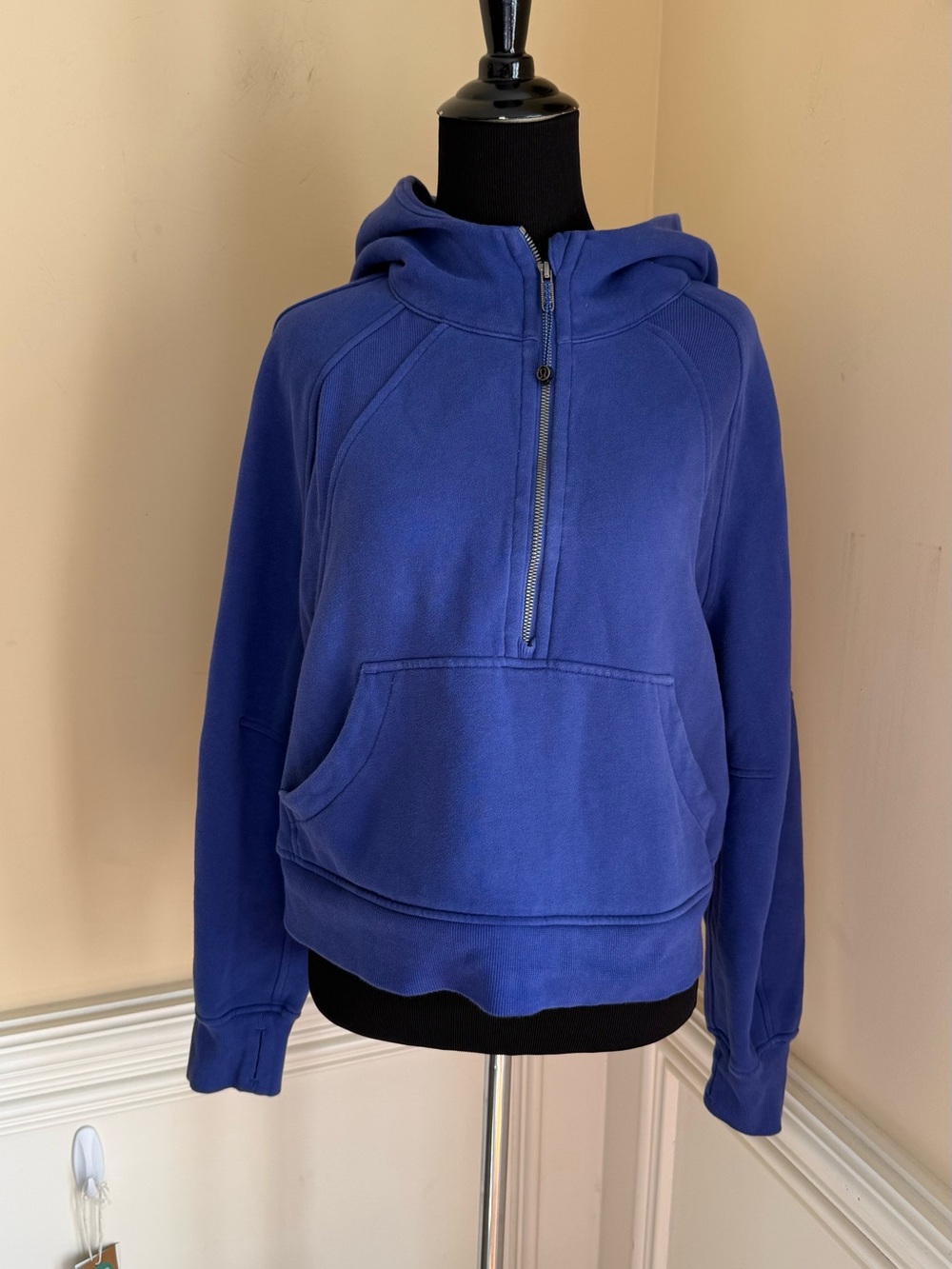 Lululemon Cobalt Blue Scuba Oversized Half-Zip Hoodie W3DM4S Size M/L